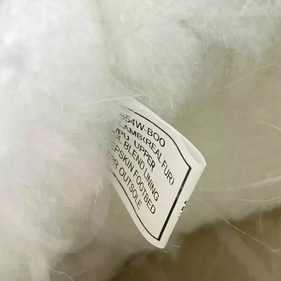 Bearpaw Boo Tie Dye White Shearling Wool Curly Lamb Fur Mongolian Sherpa Boots 9 - Picture 7 of 11